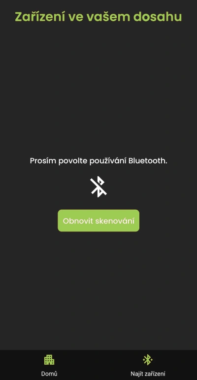 Výzva k zapnutí/povolení Bluetooth